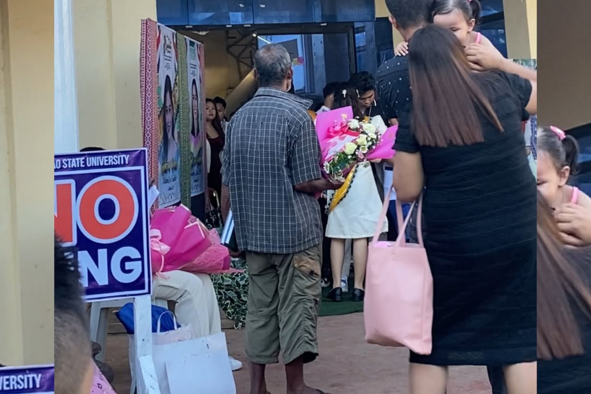 bukti cinta ayah! datang ke wisuda anaknya dengan buket bunga, netizen; banjir air mata
